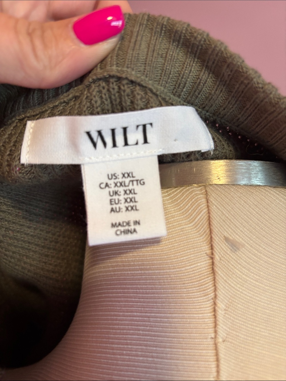 Wilt Olive Green Lightweight Knit Sweater - Picture 2 of 8